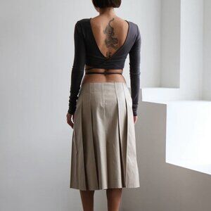 GEEL Chic Gray Wrap Crop Top